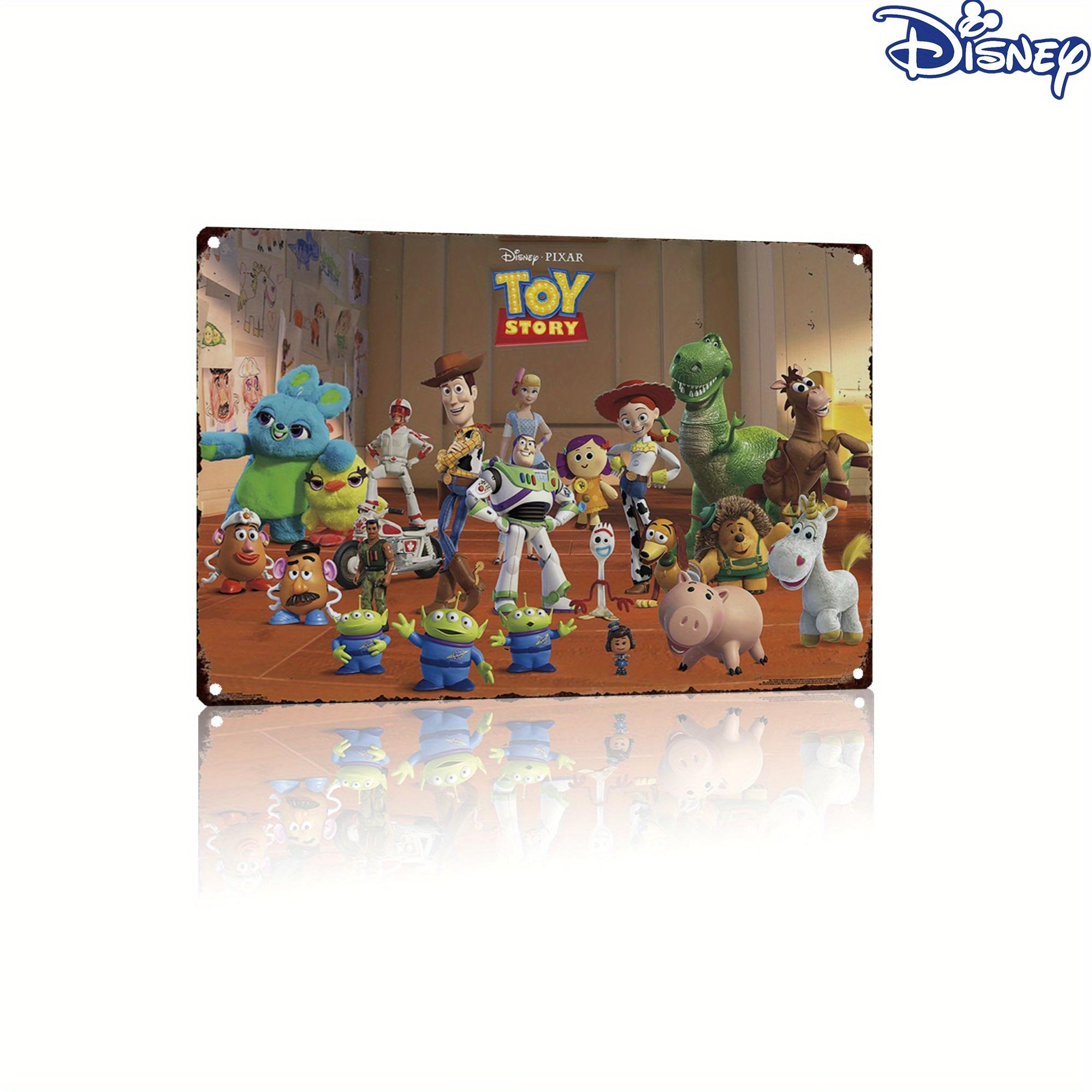 

1 шт. Металлическая жестяная табличка История игрушек - Официально лицензированная куртка Базза и Вуди Ретро настенное искусство с Джесси, Булзаем, Мистером. Картофель, Бо Пи 20x30cm（7.8x11.8inch）