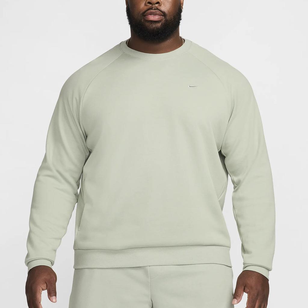 Nike Dri-FIT UV Versatile Crew Solid Color Iconic Embroidered Long Sleeve Sweatshirt Men Sweatshirt Emerald FZ0971-370