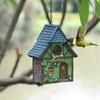 Resin Bird House Outdoor Hanging Feeder Nest Box Garden Yard Decor Craft Ornament