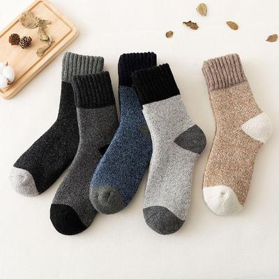 Winter Thicken Warm Socks Thermal Cashmere Snow Socks Fashion Casual Wool Crew Socks for Men