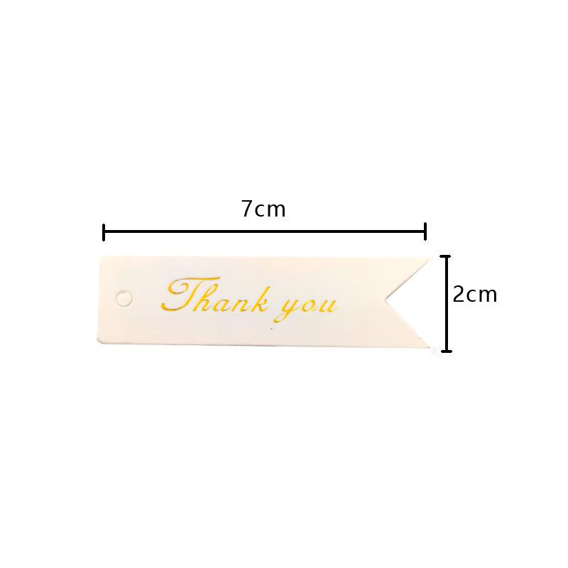 English Hot Stamping Hangtag: 'My Family Has a Happy Gift' Souvenir Decoration Card
