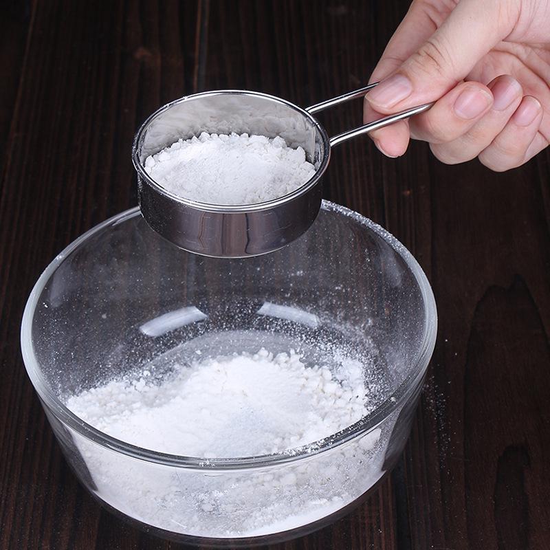 Stainless Steel Handheld Flour & Cocoa Sifter - Ultra-Fine Mesh Duster for Baking