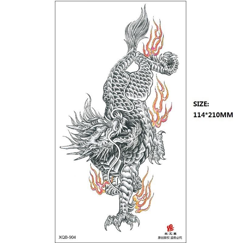 Men'S Auspicious Animal Hand-Painted Color Temporary Waterproof Tattoo Sticker Simulation Tattoo Sticker