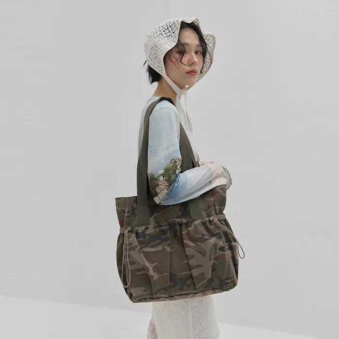 _Camo Canvas Tote Bag / Khaki