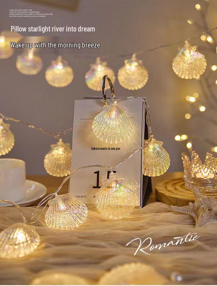 LED Colorful Seashell & Starfish Festive Lights for Indoor/Outdoor Décor