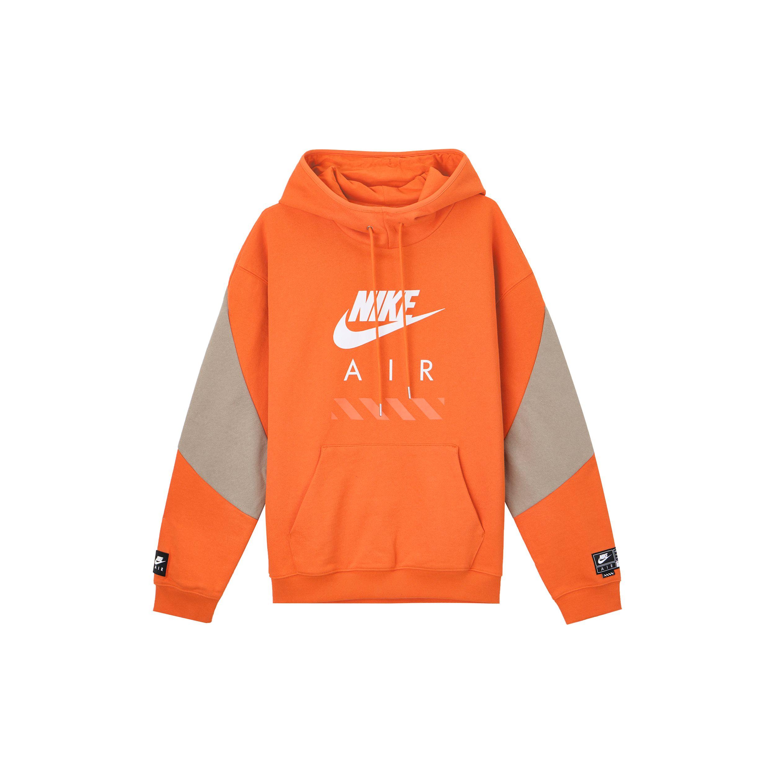 

Nike Comfortable Sports Versatile Color Block Letter Sweatshirt Men Tops Orange HJ0274-819 L