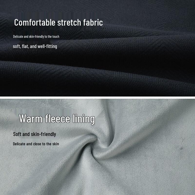 HLA Men's Fleece-Lined Letter Print Round Neck Sweater