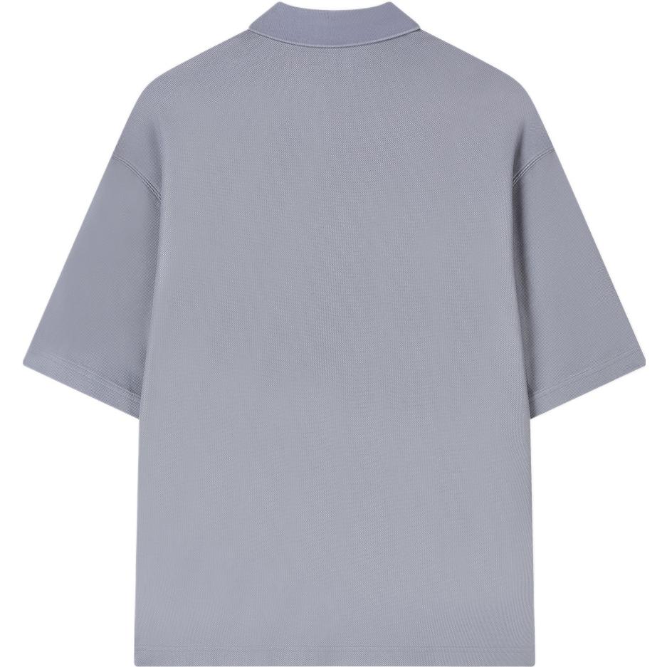 Fila American Series Letter Print Casual Loose Short Sleeve Polo Shirt Unisex Polo Shirts Brick-Gray F11U329105F-DY