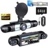 Car Dash Cam 1080P HD Driving Recorder Front &Inside Left Right 3 Channel Camera