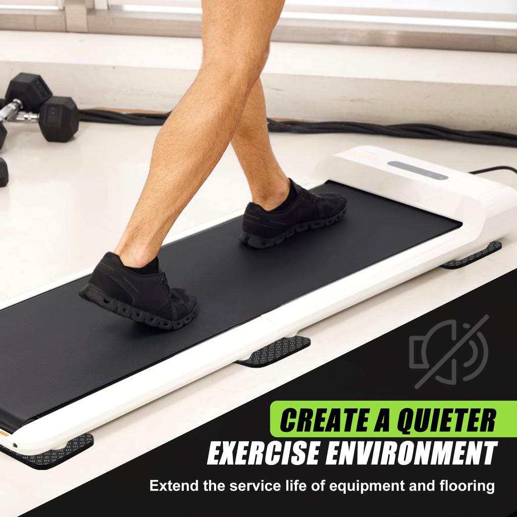 6Pcs Silicone Treadmill Mat Anti Vibration Exercise Equipment Mat Noise Reduction Walking Pad Anti Slip Treadmill Pad for Gym