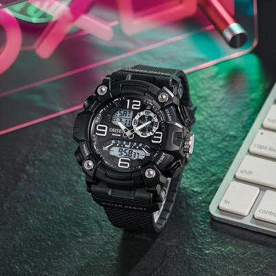 Dual Display Men Watches Waterproof Sports Watch Military Man Alarm Stopwatch Quartz Wristwatch Male Digital Clock