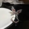 Korean Drop Glaze Ring for Women Shining Butterfly Open Rings Vintage Geometric Y2K Trend Fashion Finger Jewelry