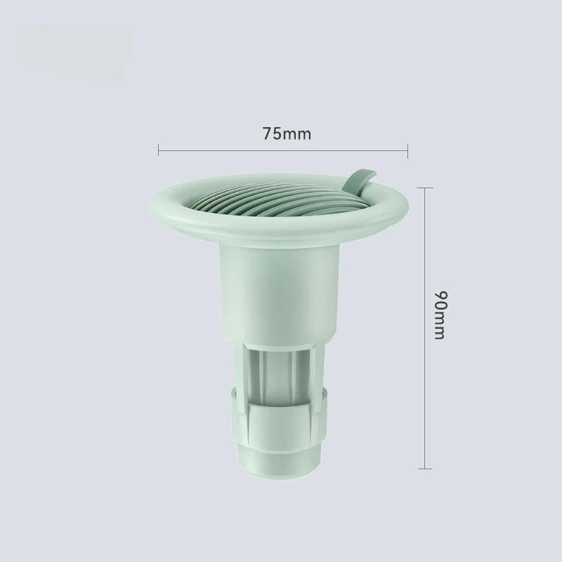 

Силиконовый дезодорант для сливного отверстия в полу, затыкающее устройство для канализации в ванной, антизапаховый чехол для сливного отверстия в полу, чехол для унитаза, защищающий от насекомых зелёный