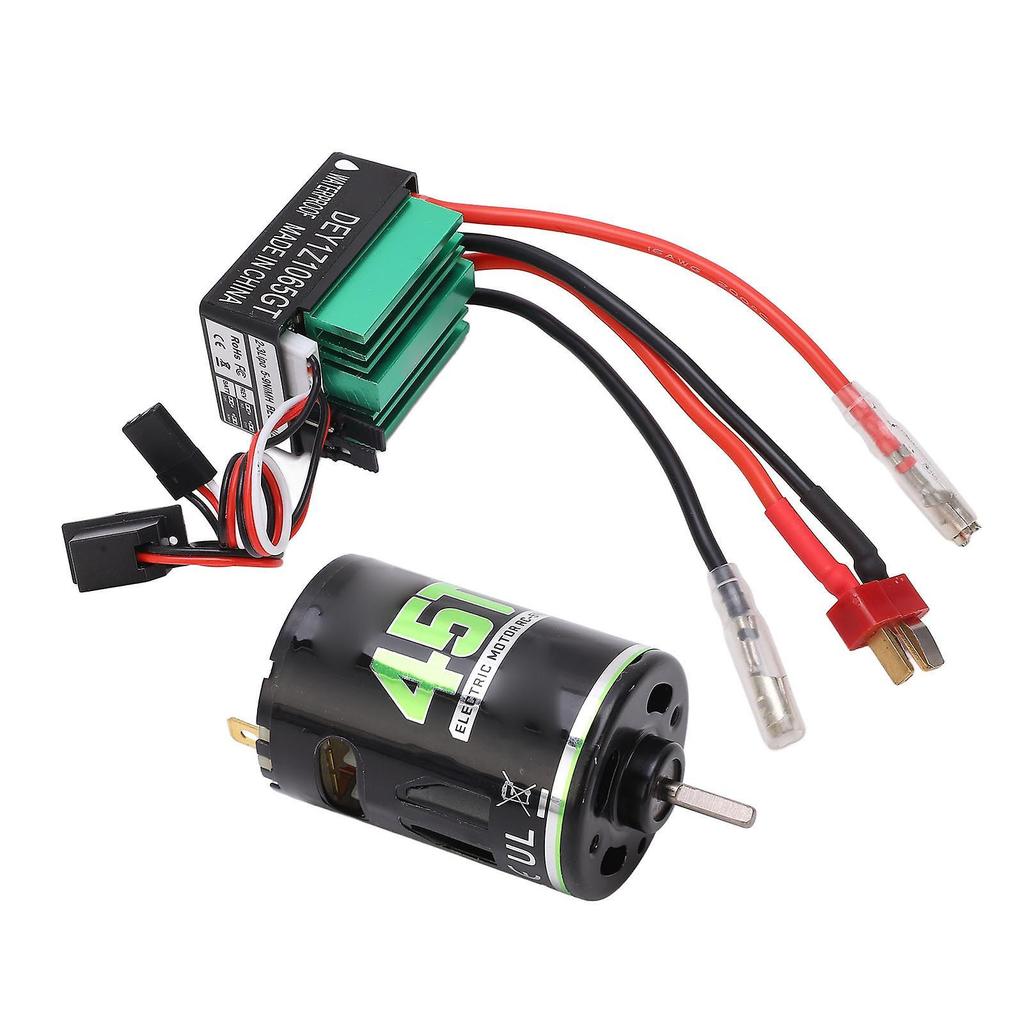 540 Brushed Motor with 65A T Plug ESC High Torsion Waterproof Electric Motor for RC Climbing Car 45T