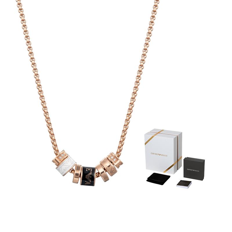 Emporio Armani Beaded Waist Pendant Necklace With Crystals Women Necklace EGS2424221
