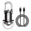 Powerful Mini COB LED Keychain Flashlight USB Rechargeable Hanging Work Light Waterproof Keyring Camping Walking Pocket Lamp