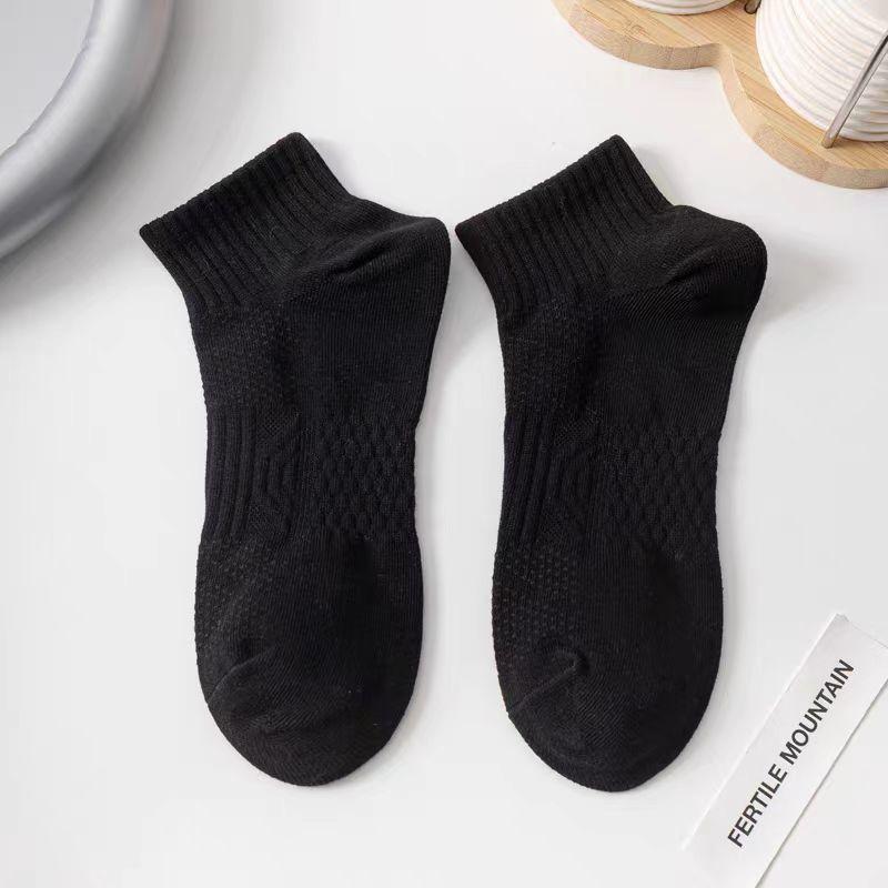 Men Spring and Summer Pure Color Massage Bottom Sports Breathable Antiodor Antibacterial Socks