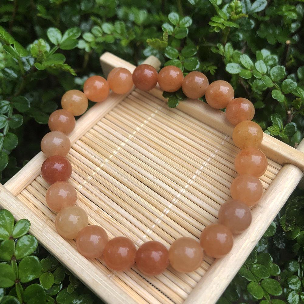 8mm Natural Amazonite Raw Stone Women's Energy Charm Bracelet