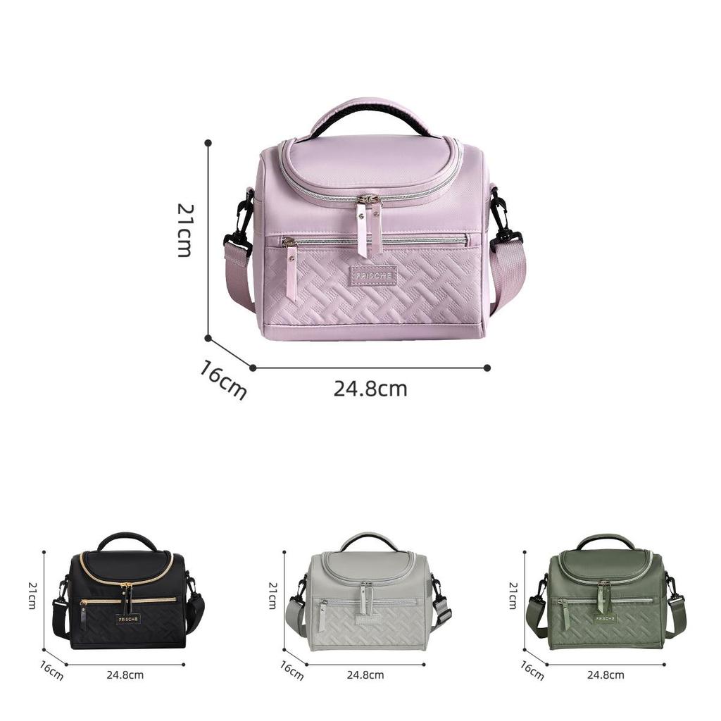 Modern Minimalist Lunch Bag With Insulated Polyester For Office Workers And Picnics