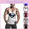 Regata de Musculação Masculina de Qualidade Premium Camiseta Muscle Com Design 3D do Superman
