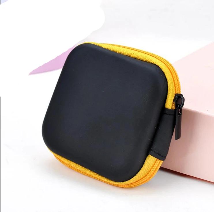 

Square Mini Coin Bags Travel Earphone Card USB Cable Phone Data Line Storage Bags Luggage Packing Organizer Accessories Key Box жовтий
