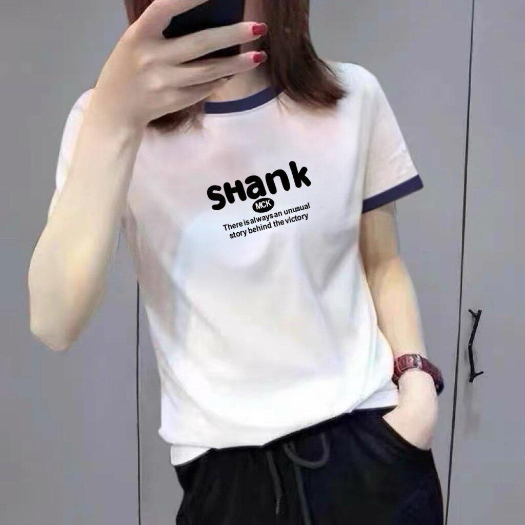 Women's High-End Color Block Print Slimming Short Sleeve T-Shirt, Versatile Age-Reducing Top for Middle-Aged and Elderly