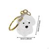 Dog Shape Keychain Bag Charm Creative Compact Souvenir Memorial Keepsake Clear Pet Hair