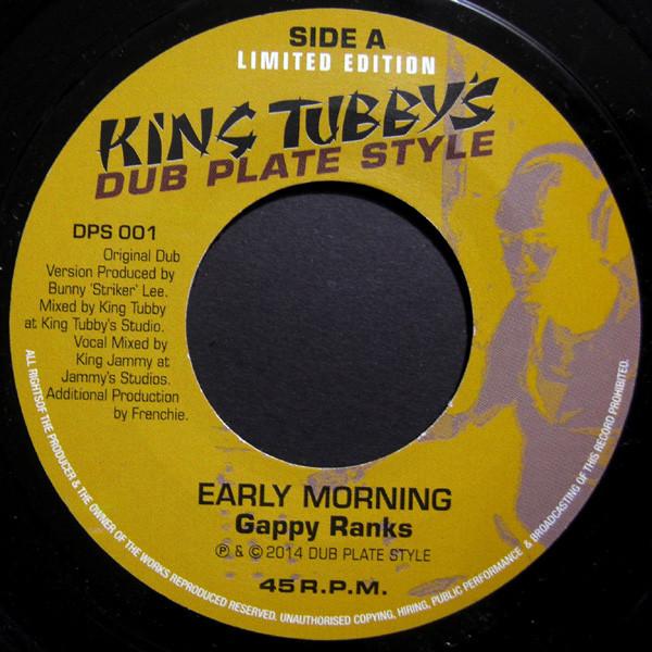 

7inch Record GAPPY RANKS / TONY CURTIS - Early Morning / Weed Dream DPS001 Dub Plate Style 2014 France Reggae, Ska & Dub Used