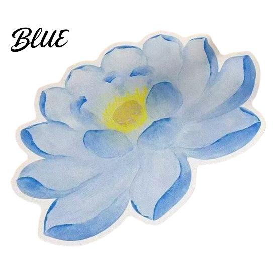 Fast-drying Sink Mat Absorbent Safety Earth Bathroom Floor Diatomaceous Lotus Leaf Rug Non-Slip Flower