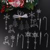 18Pcs Decorative Snowflake Ice Strip Pendants Simulation Xmas Tree Hanging Ornament  New Year