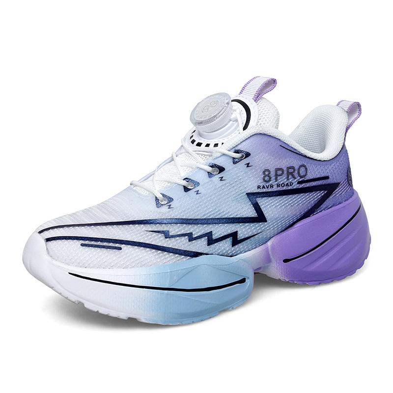 Boys 2025 summer new primary school children big children rotating buckle 8PRO running shoes girls outdoor light sports shoes