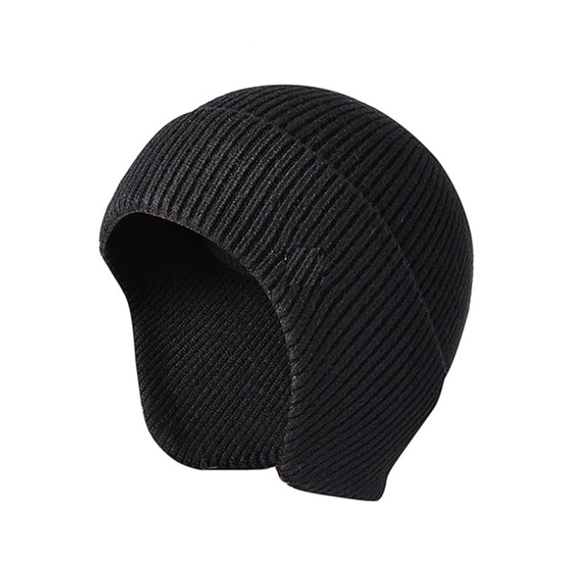 Imitation Rabbit Cashmere Winter Beanie Hats Knit Skull Ski Cap Stripe With Ear Protection Earflaps Men Camping Hiking Skiing
