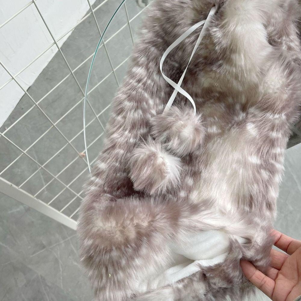 Y2k Furry Leg Warmers Fawn Dot Plush Leg Coverings Fashion Winter Leg Warmers Accessories