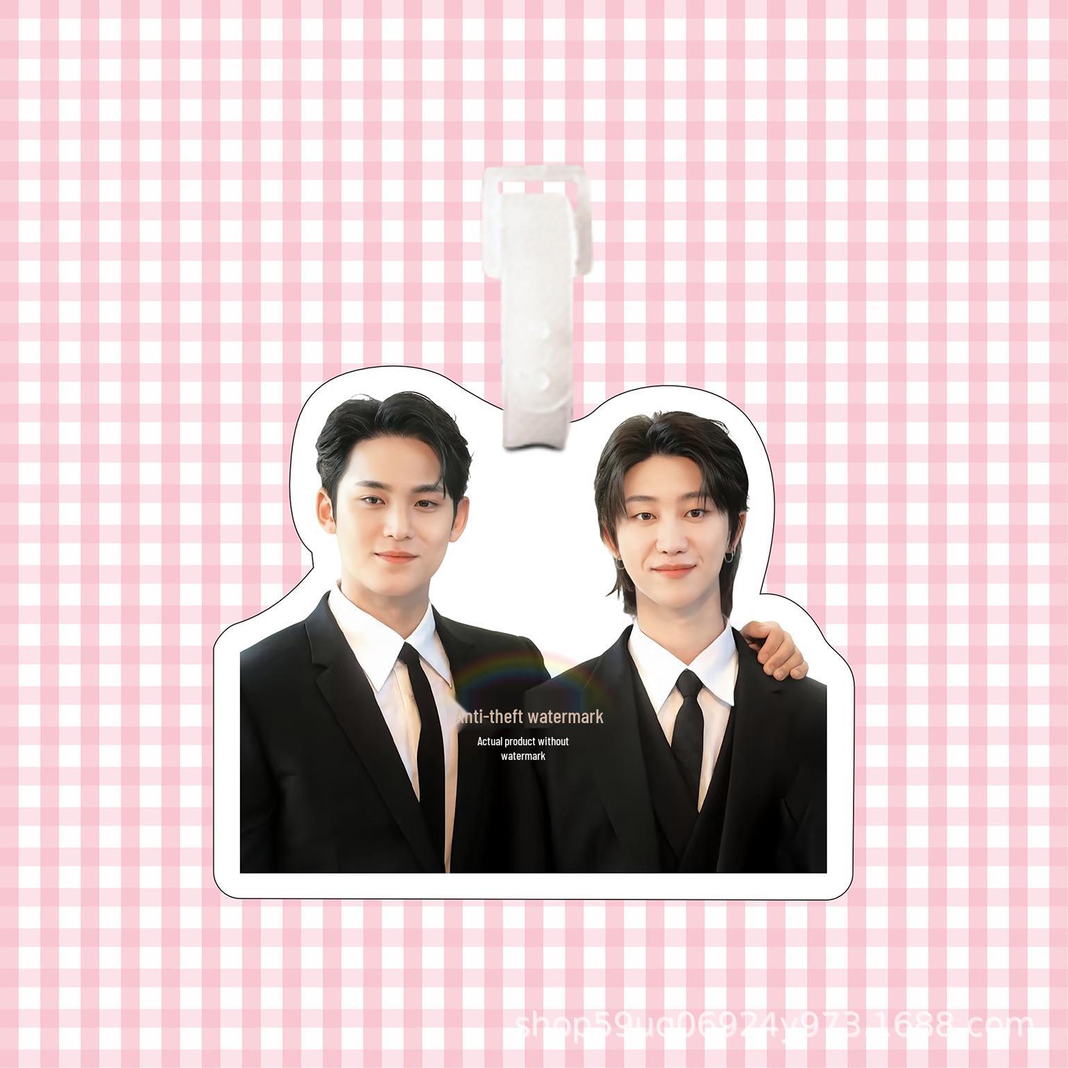 KuiBa Cute Luggage Tag & Backpack Pendant - Seventeen s Kim Mingyu & Xu Minghao Keychain Gift for Her
