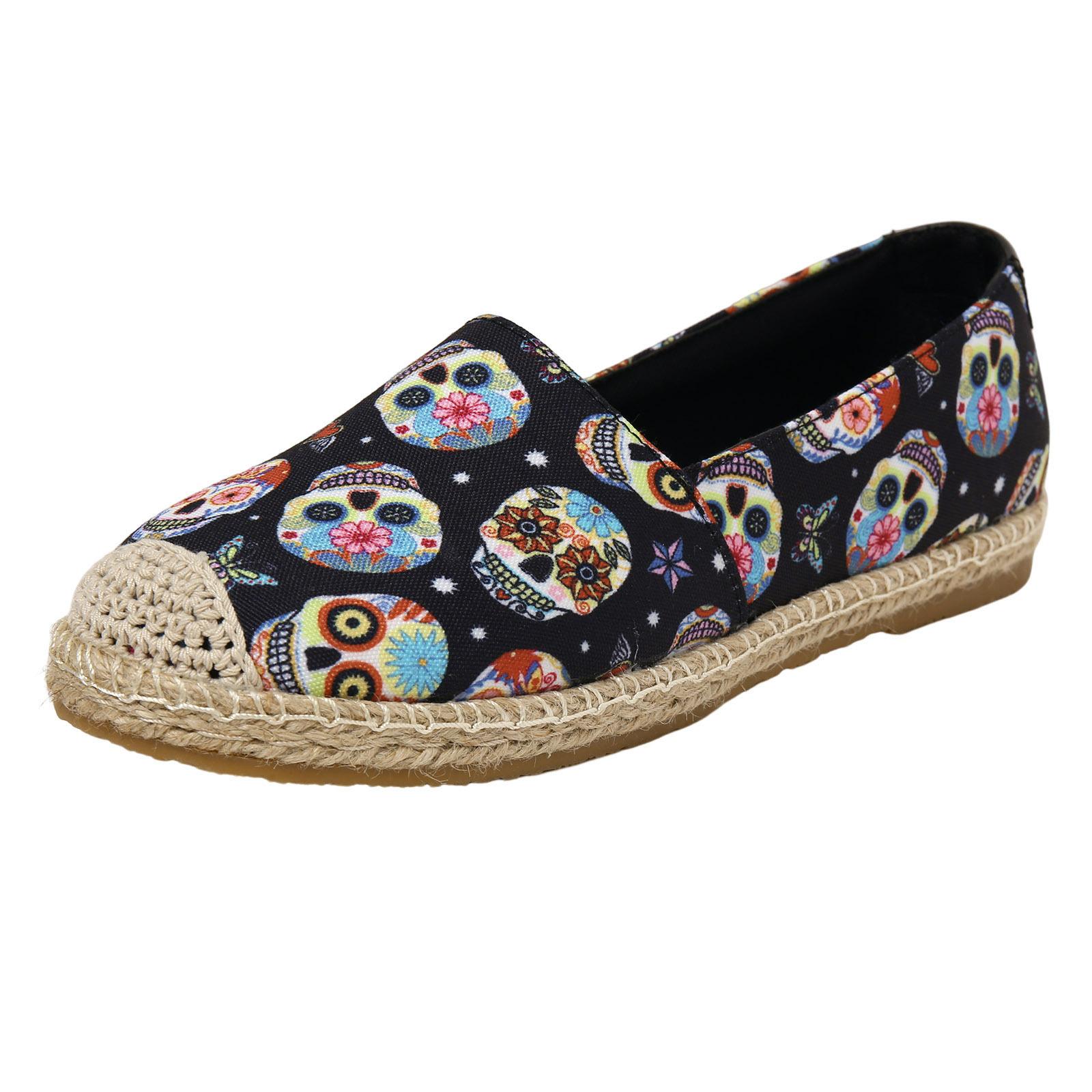 

Большие размеры. Одиночные туфли. Женские осенние туфли с круглым носком и средним горлом. Повседневные туфли с плоским дном и принтом. Обувь в стиле рыбалки. 43