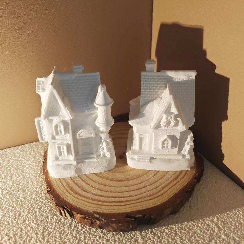 Beautiful Castles Silicone Mold for Plaster Crafting Sturdy and Easy to Demold Perfect for Creative Projects