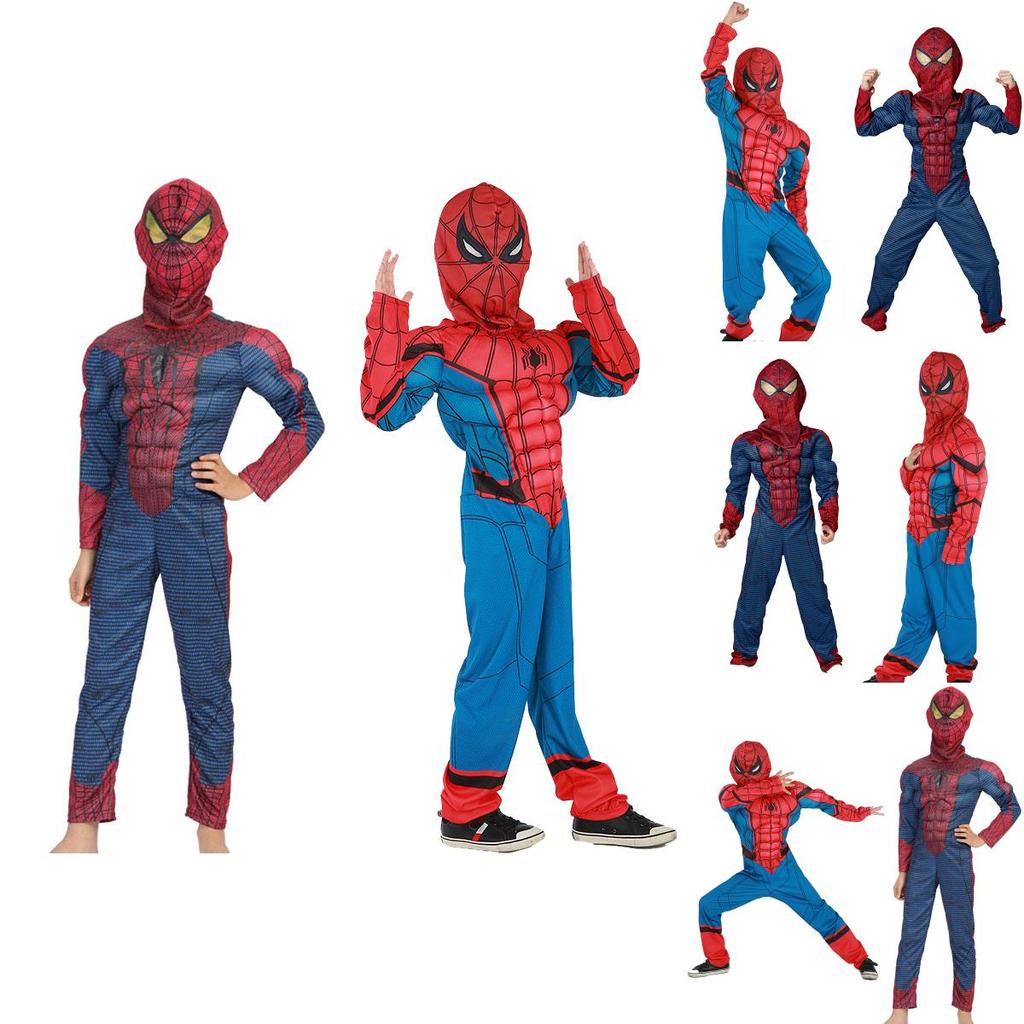 Spider-man Homecoming Hero Kids Costume Outfit Featuring Lifelike Muscle Design And Exquisite Workmanship
