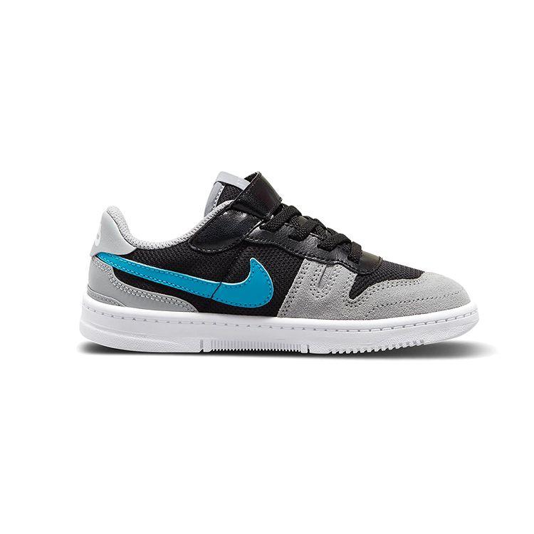 Nike Squash Type PU Mesh Fashion Non-Slip Low-Top Kids Skate Shoes Kids Sneaker Gray Black Blue CJ4120-003