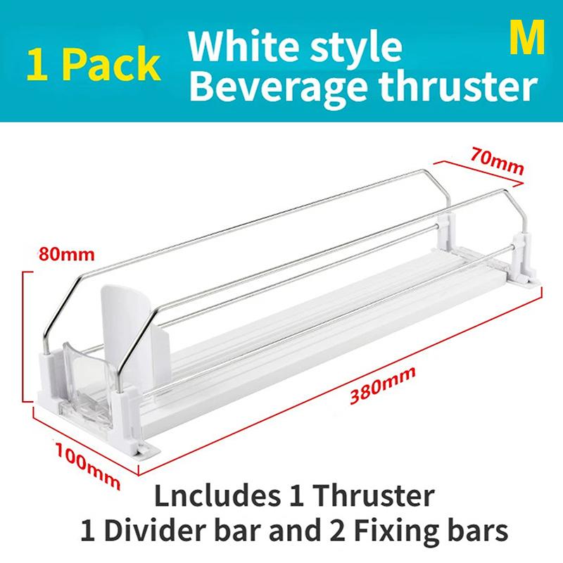 Canned Beverage Push Rack Beverage Thruster Dispenser Storage For Soda Can Self-Pushing Kitchen Counter Organizer Fridge Shelf