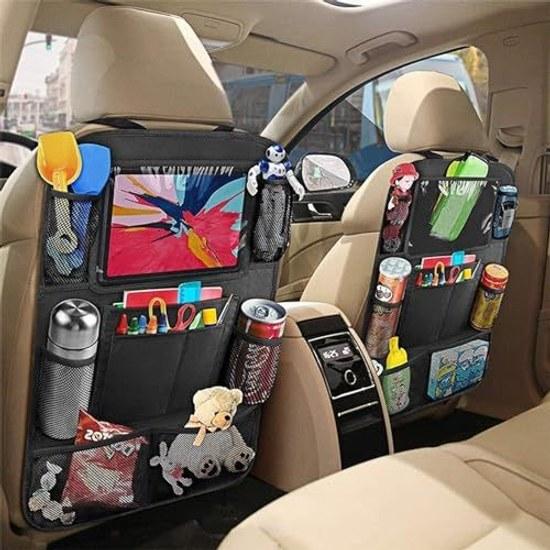 WXVOVXW seat back pocket car storage 2 pieces rear durable multifunctional waterproof stain-resistant 10 pockets per piece 2pcs