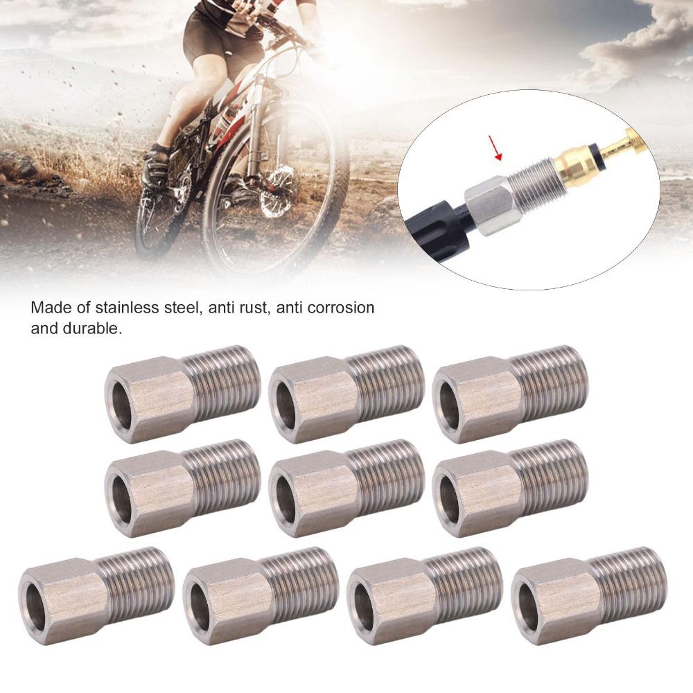 10pcs Stainless Steel Hydraulic Brake Hose Compression Nut for Disc Brake Assembly
