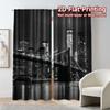 2pcs, 2D FLAT PRINTING Curtains (Without Rod) Cityscape Elegance Popular Print Curtains Semi-Sheer Curtains Outdoor Decorations