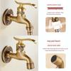 Antique-Style Wall-Mounted Copper Mop Sink Faucet with Quick-Open Single Cold Water Outlet Spout & Angle Valve