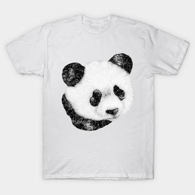 Tişört Kadın Kozmik Panda Harajuku Baskılı Kawaii Tişört Yaz Kısa Kollu Kadın Tişört Üst Tişört