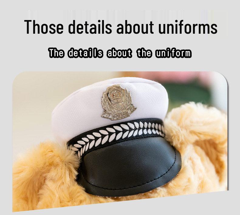 Firefighter Police Teddy Bear Plush Toy - Little Bear Cushion Wedding Gift