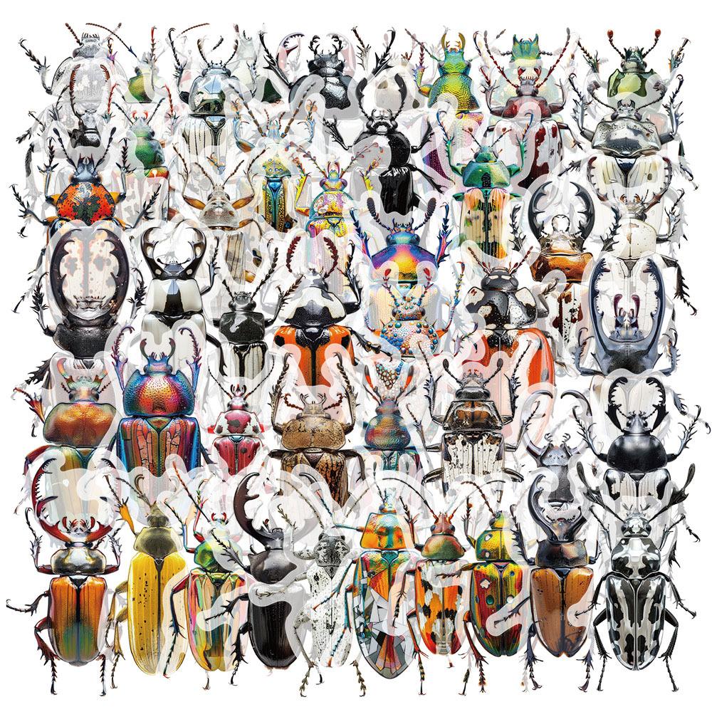 10/30/50pcs Transparent Insect Graffiti Stickers Realistic Beetle Decals DIY Laptop Journal Notebook Reward Cool Cartoon Sticker