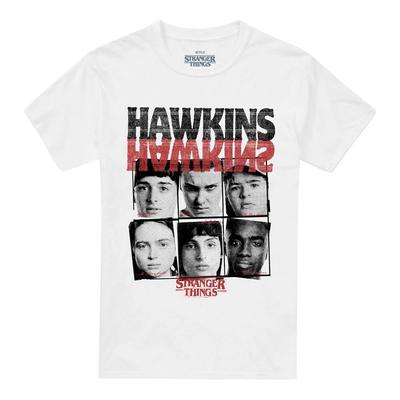 Stranger Things Hawkins Monde à l'envers T-shirt Unisexe S-5XL, Blanc
