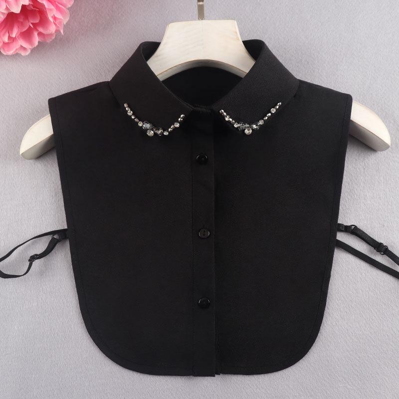 New Women s Beaded Winter Detachable Sweater Collar