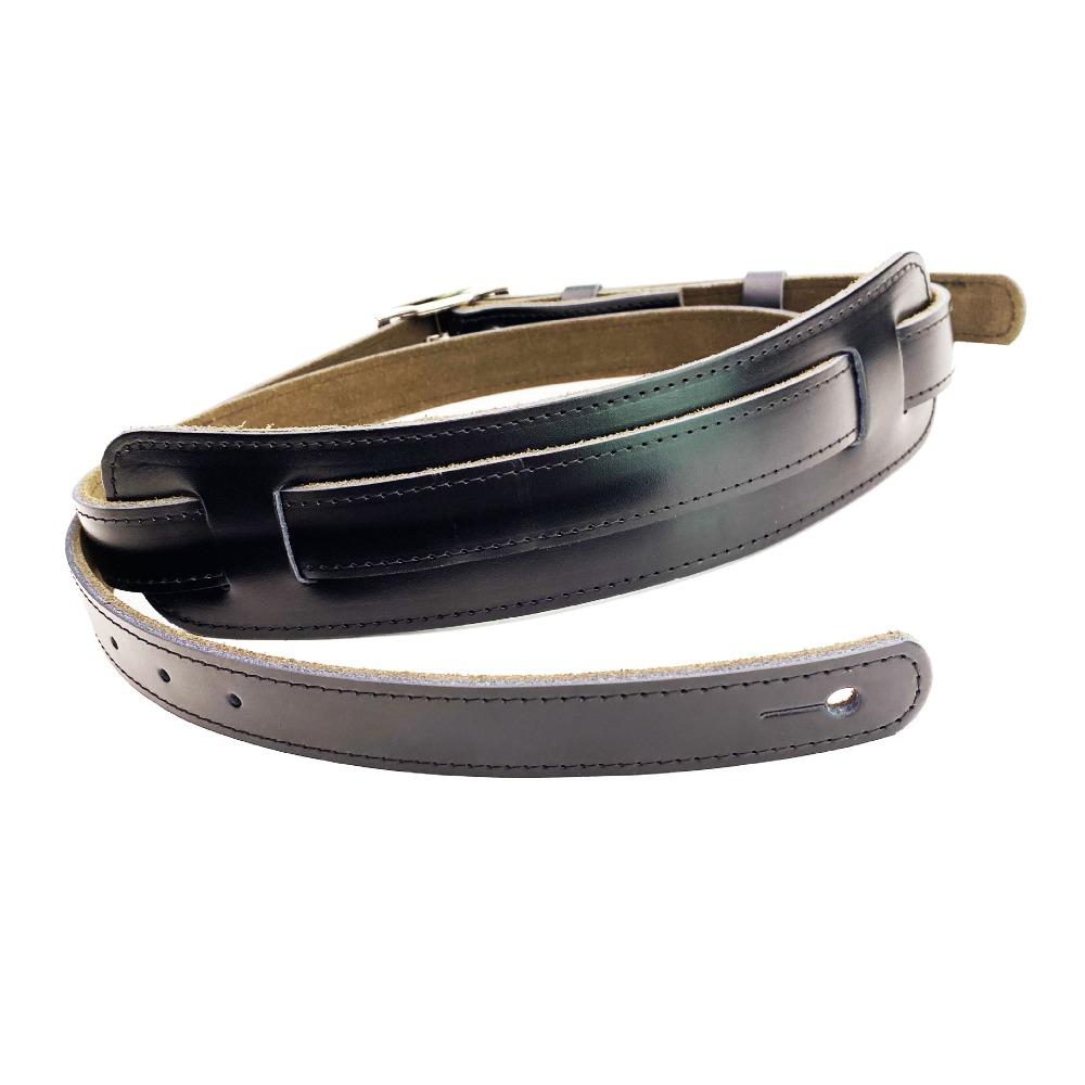Leather Guitar Crossbody Strap Solid Color Bass Straps Belt Durable Electric Guitar Strap