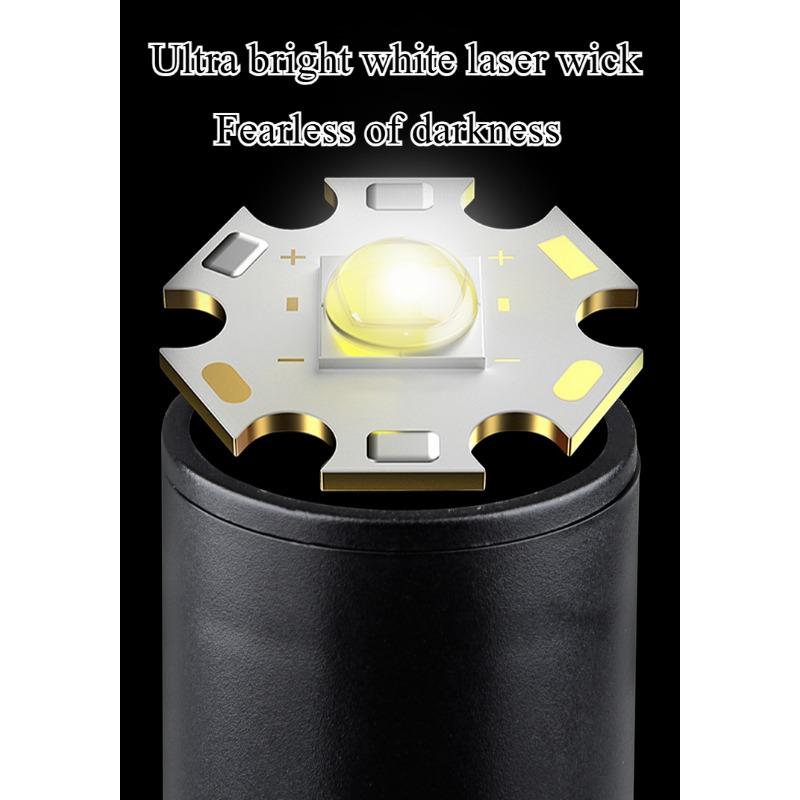 New Model High Brightness Flashlight Zoomable Outdoor Home Use Super Bright White Laser Lighting Mini Portable Charging